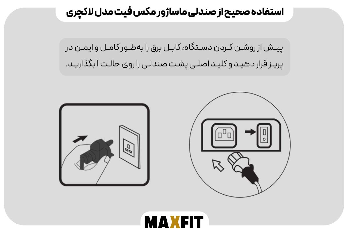 اتصال برق و روشن کردن دستگاه