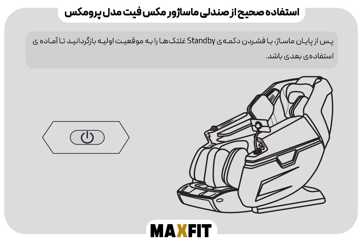 اطمینان از بازگشت غلتک ماساژ به موقعیت اولیه