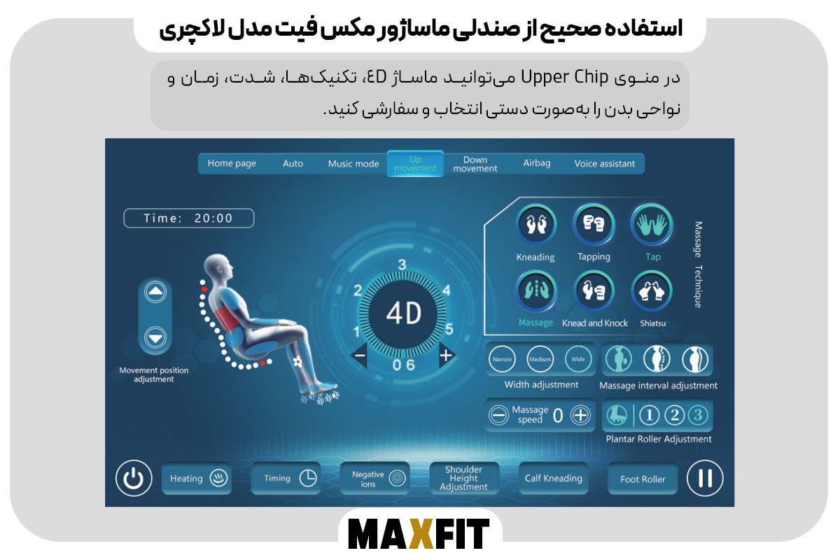 شخصی‌سازی و تنظیمات پیشرفته حالت ماساژ دستی (Manual Mode)