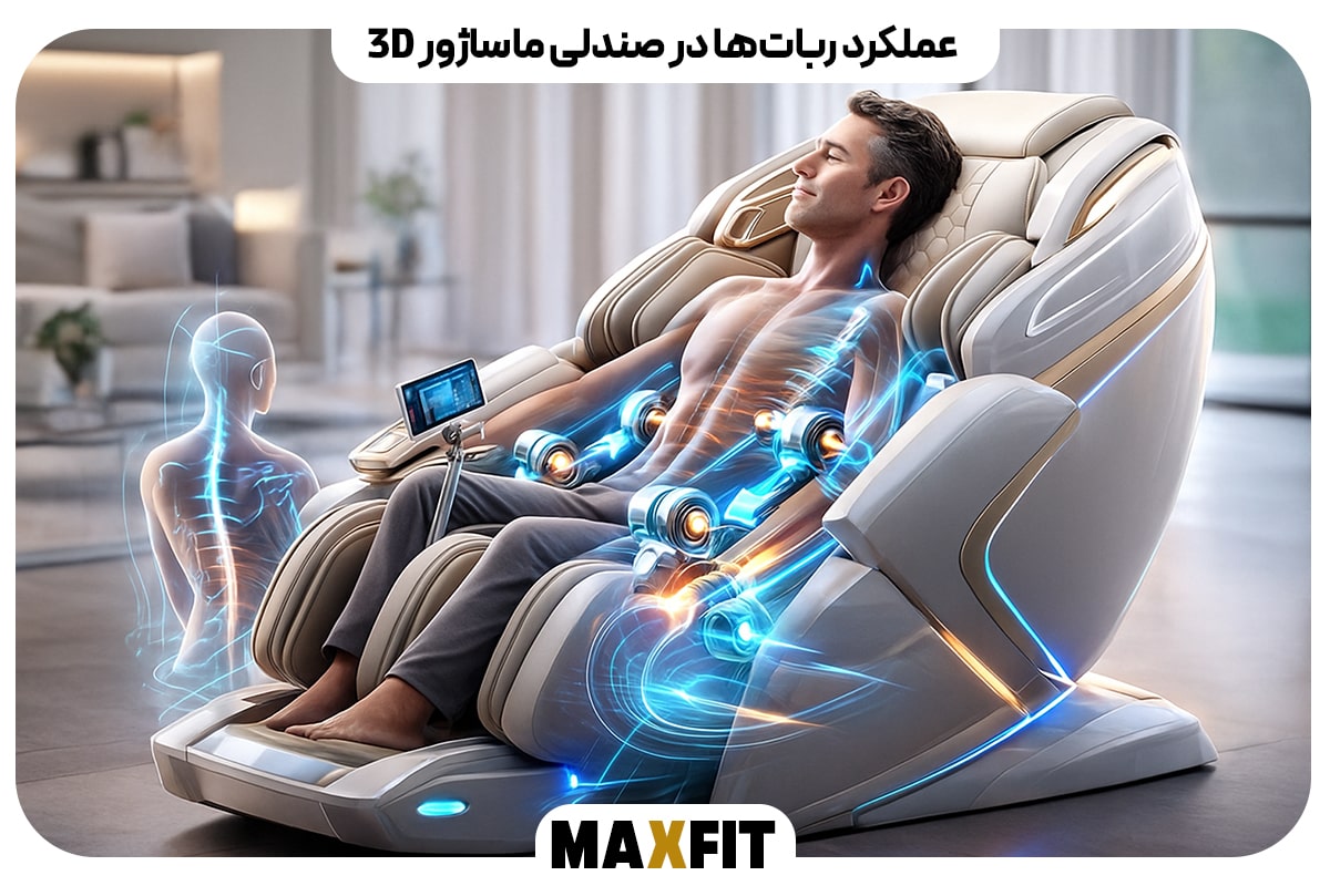 عملکرد ربات‌ها در صندلی ماساژور 3D