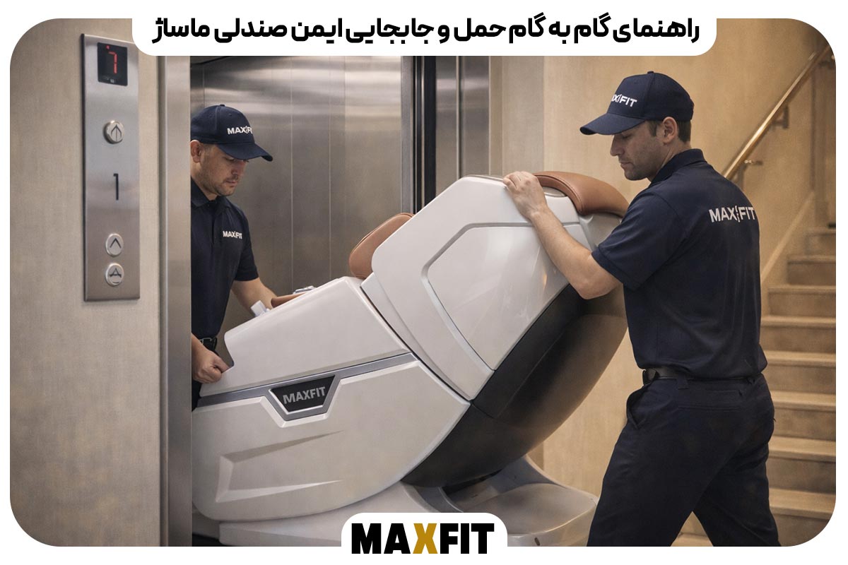 Safe movement of the massage chair