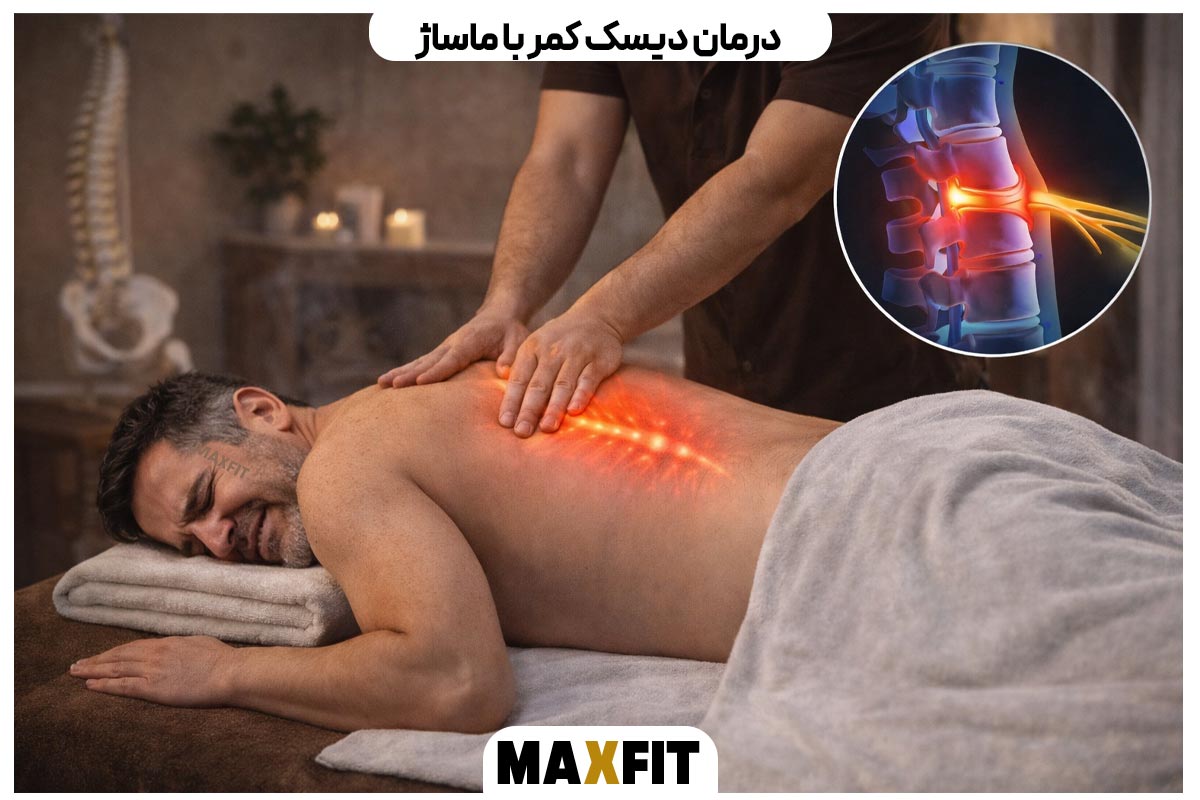 Treating lumbar disc with massage