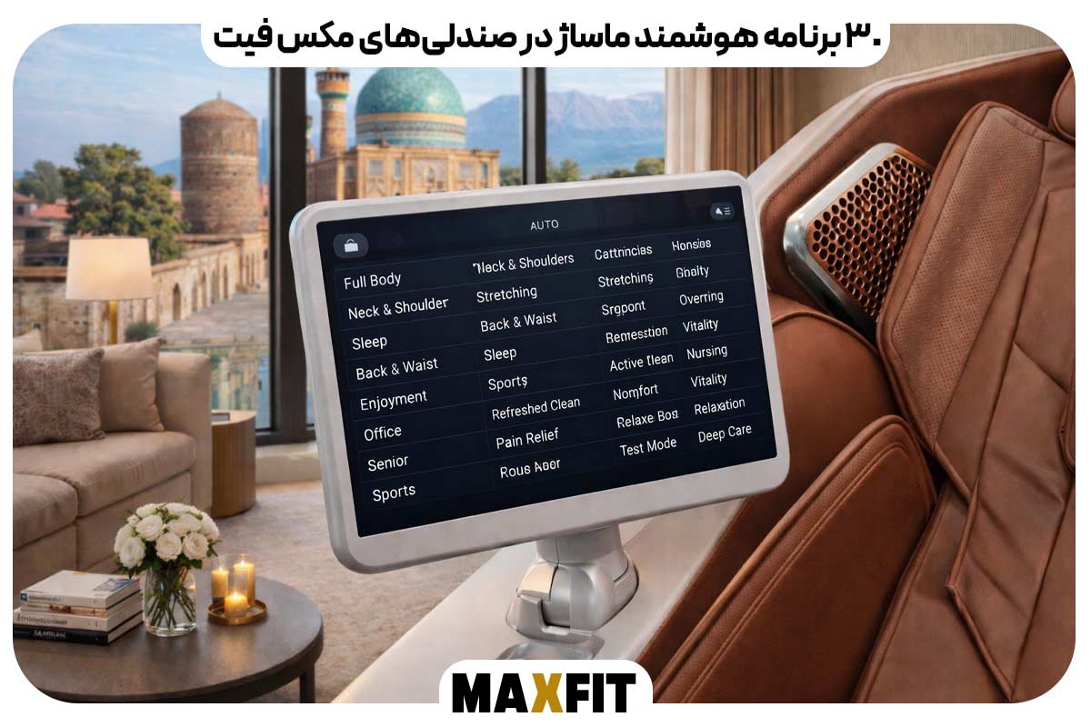 30 smart massage programs in Maxfit chairs