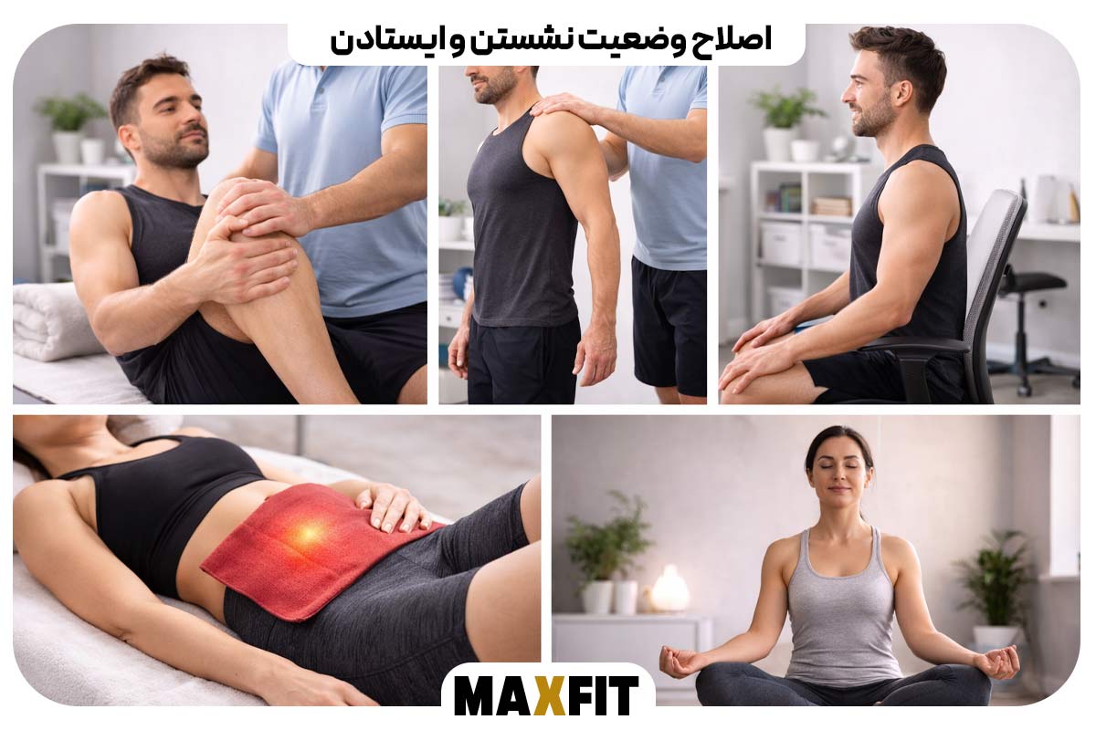 Correcting sitting and standing posture