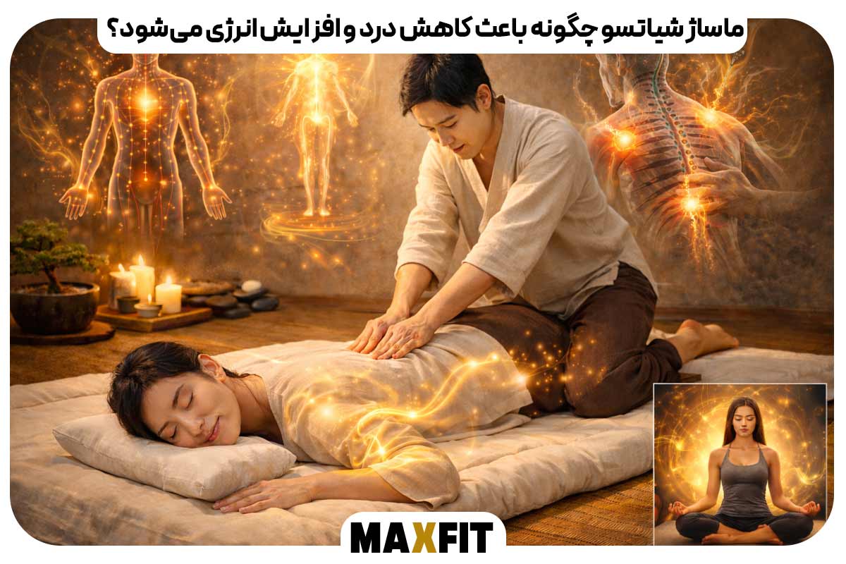 How does shiatsu massage reduce pain and increase energy?
