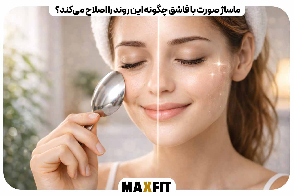 How does spoon facial massage correct this process?