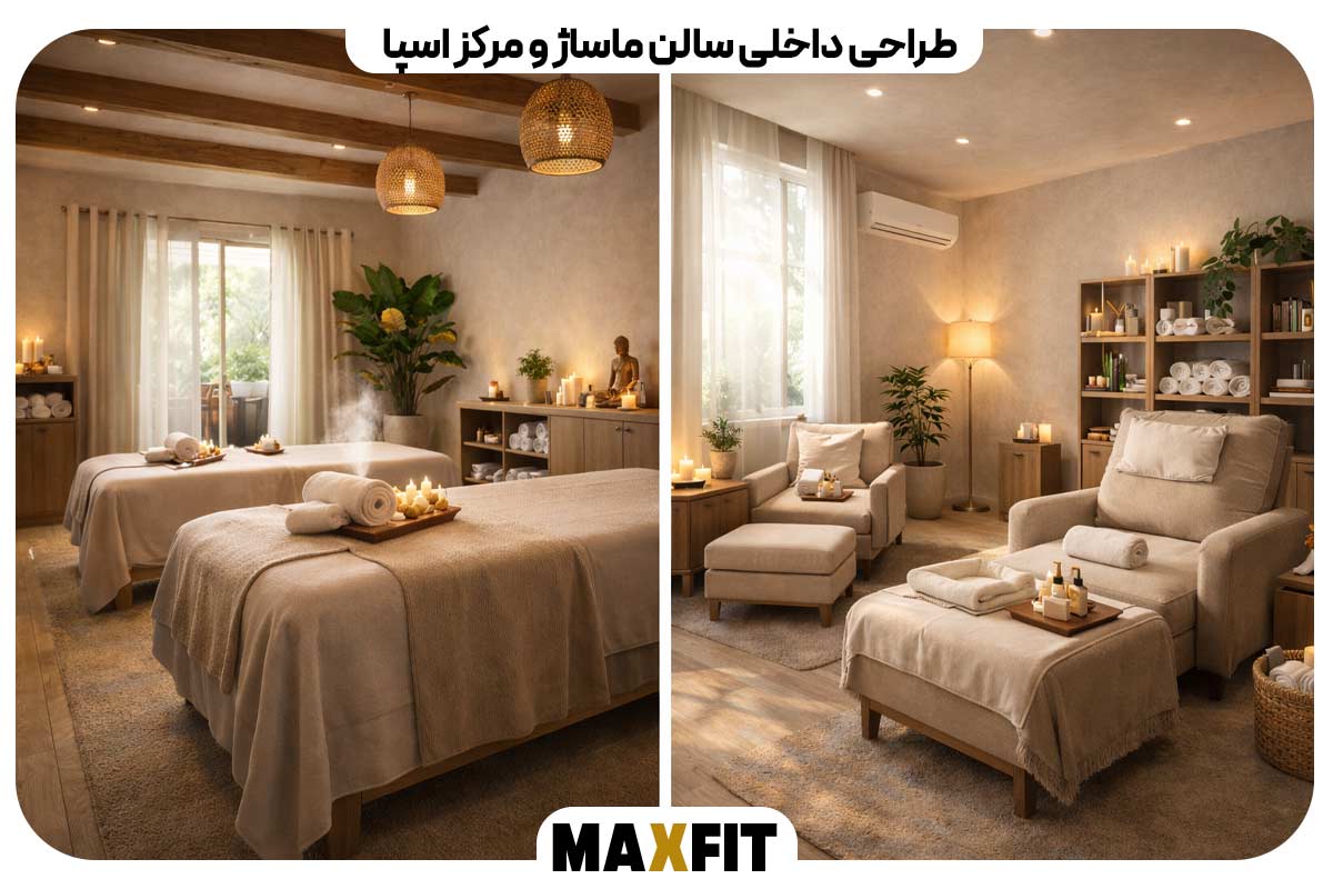 Interior design of massage salon and spa center 