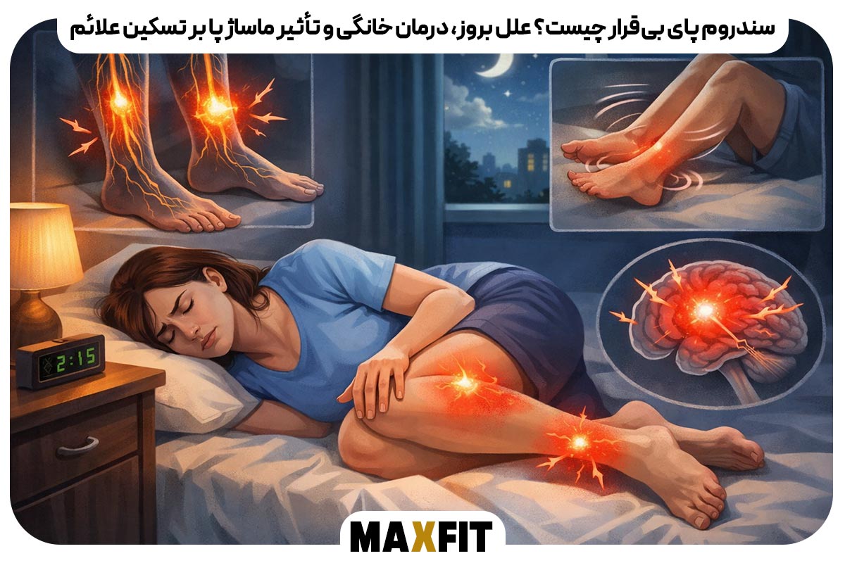 سندروم پای بی‌قرار چیست؟ علل بروز، درمان خانگی و تأثیر ماساژ پا بر تسکین علائم