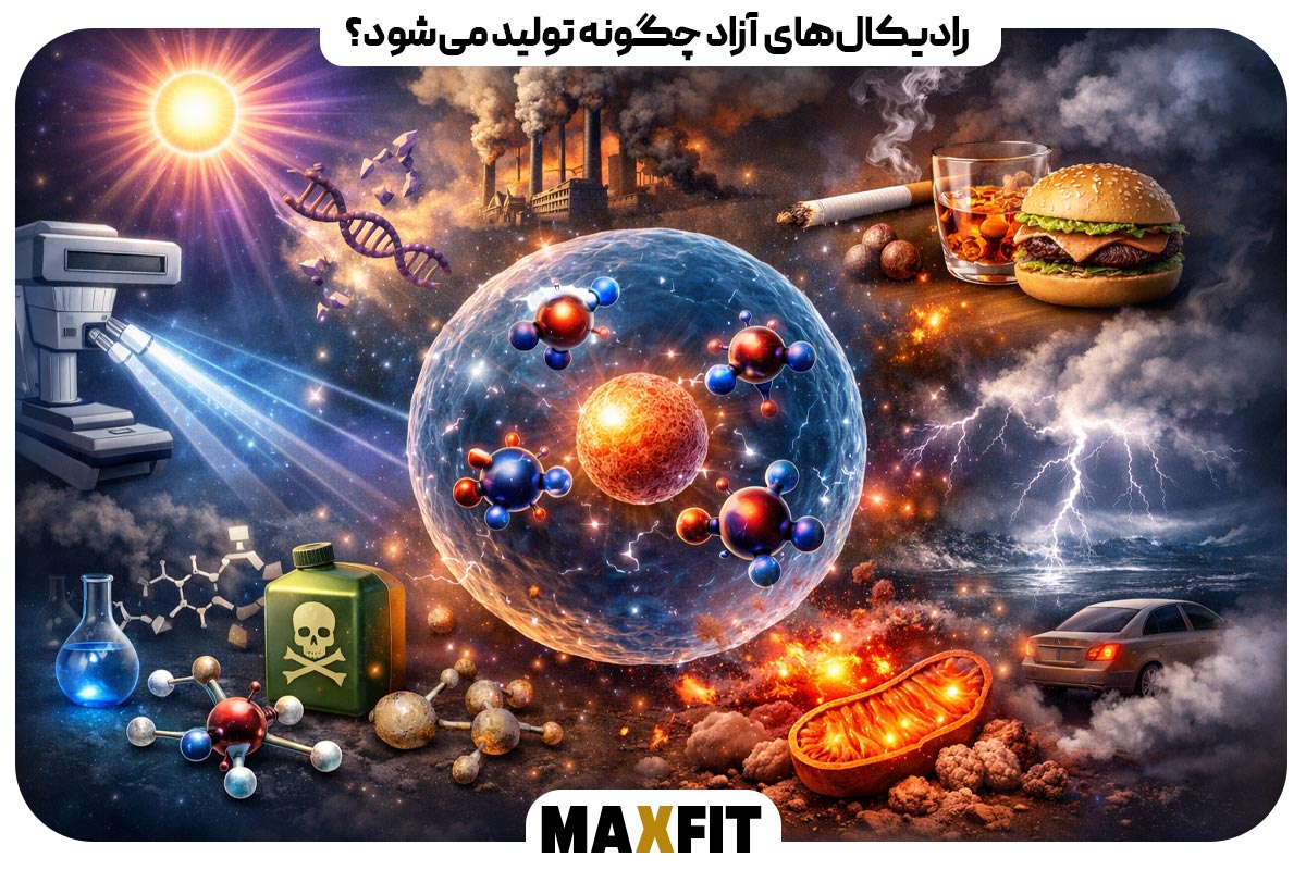 How are free radicals produced