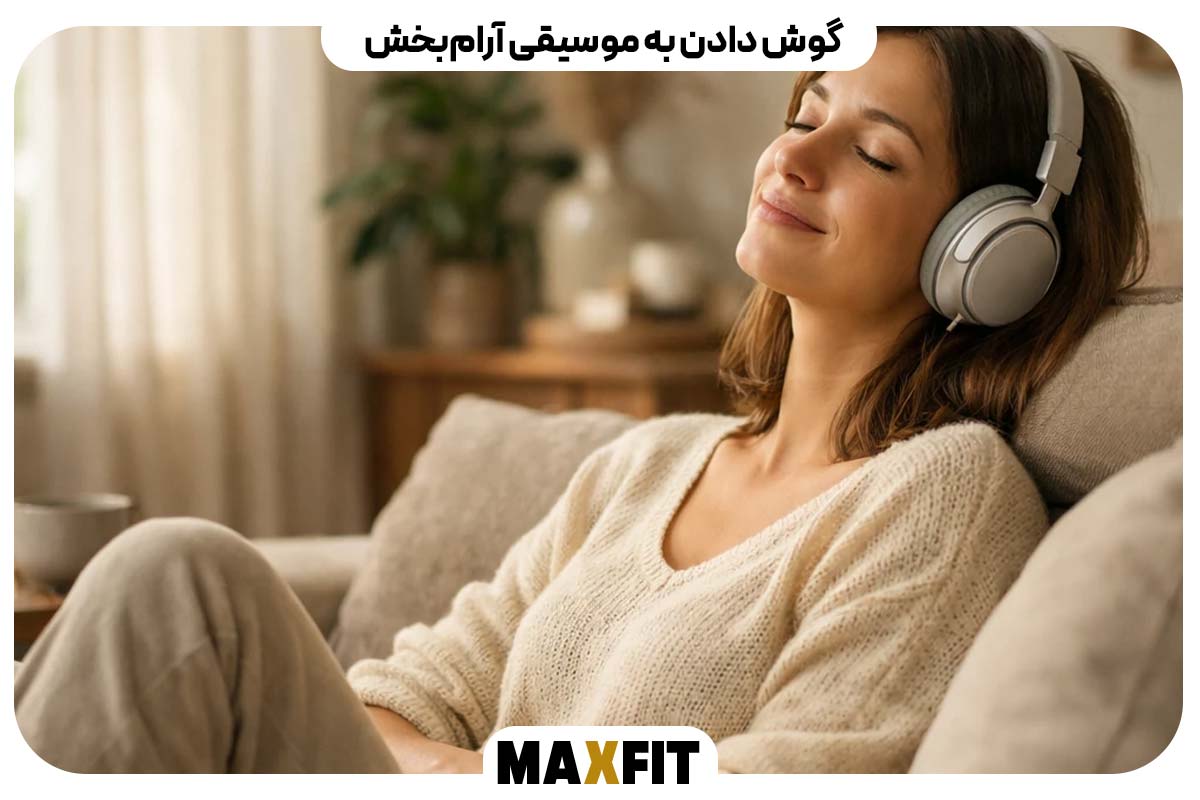 Listening to soothing music 