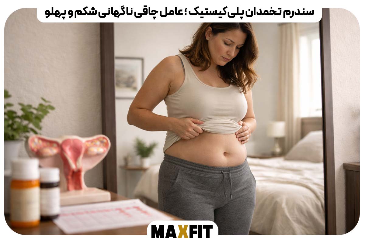 Polycystic ovary syndrome (PCOS) cause of sudden abdominal and flank obesity