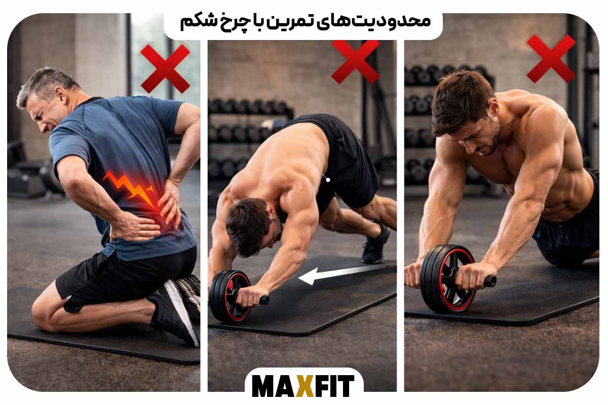 محدودیت‌های تمرین با چرخ شکم