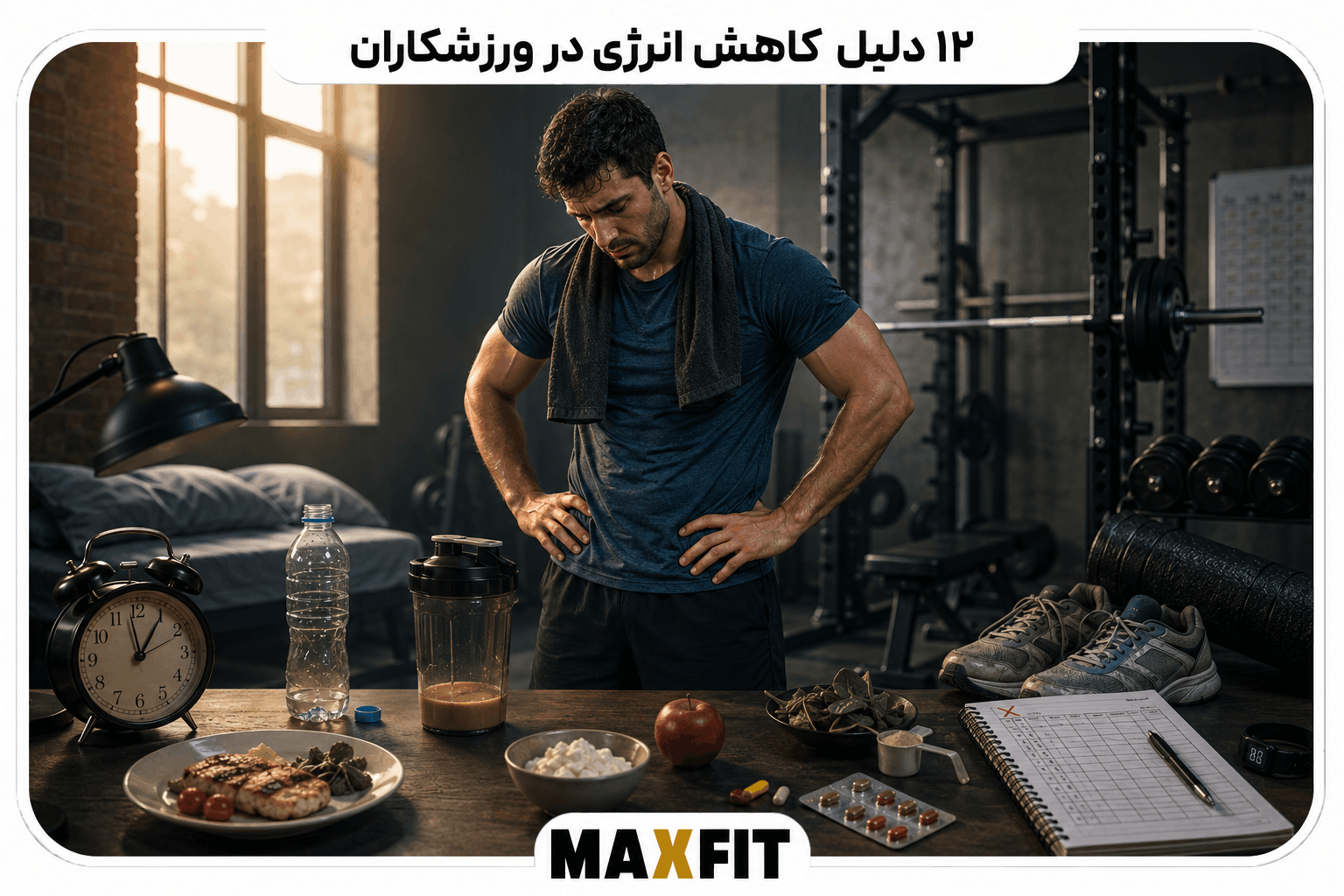 ۱۲ دلیل کاهش انرژی در ورزشکاران شامل کمبود خواب، کم آبی، تغذیه نامناسب و تمرین بیش از حد