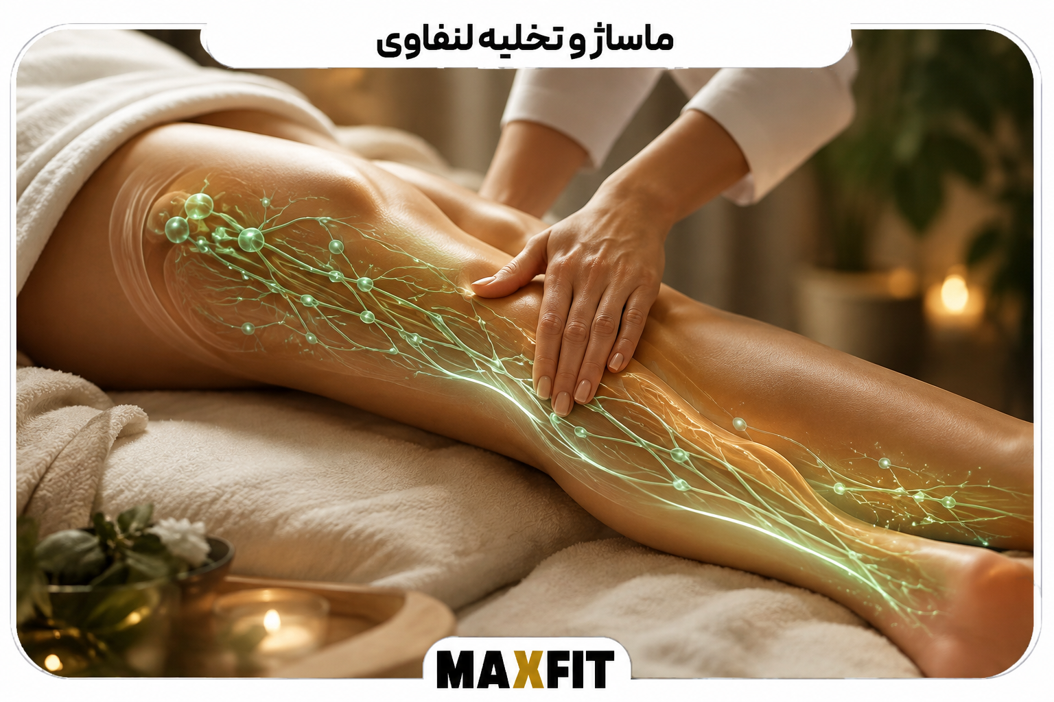 ماساژ لنفاوی و تخلیه مایع لنف در پا