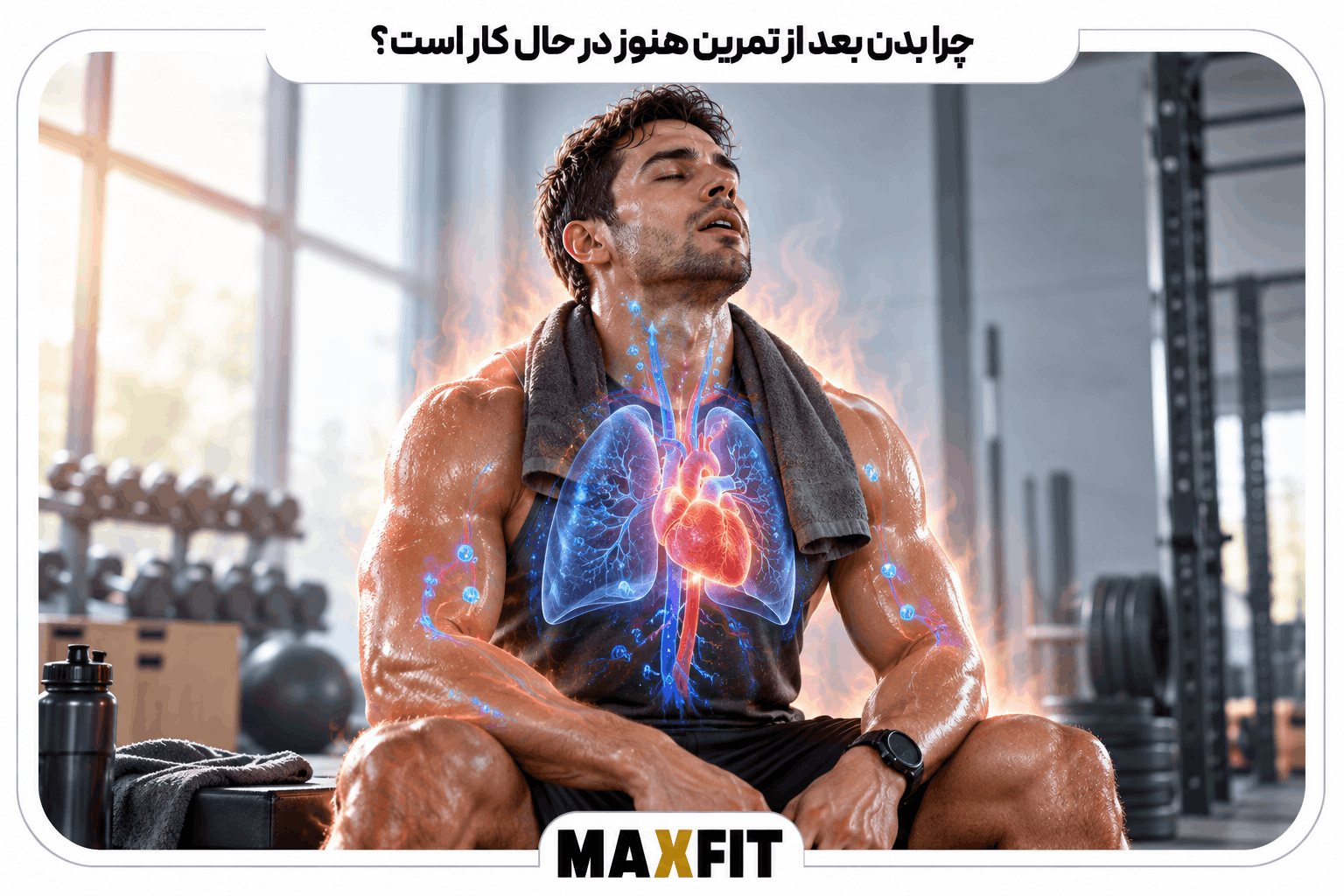 افزایش مصرف اکسیژن و فعالیت قلب و ریه در بدن پس از پایان تمرین